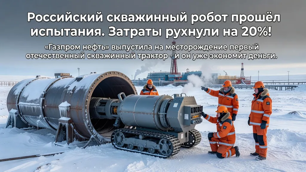 Российский скважинный робот прошёл испытания. Затраты рухнули на 20%!